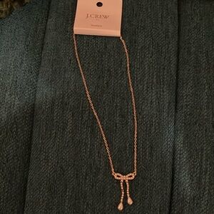 J.Crew Gold Bow Necklace